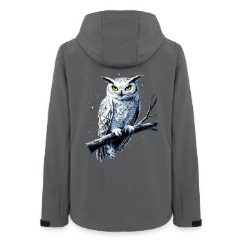 hibou chouette chouette chouette hibou hibou mignons hiboux - Veste softshell femme recyclée Stanley/Stella - charbon - Dos - AI Model Female 172 light (172cm)