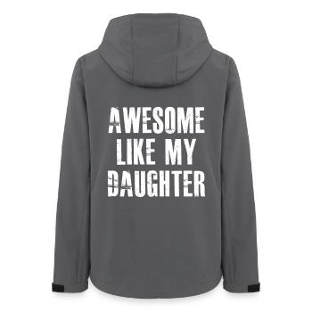awesome like my daughter - Women’s Recycled Softshell Jacket by Stanley/Stella - anthracite - Back - AI Model Female 172 light (172cm)