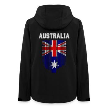 Australische Flagge, Australischer Stolz - Frauen Recycelte Softshelljacke von Stanley/Stella - Schwarz - Hinten - AI Model Female 172 light (172cm)