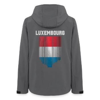 Flag of Luxembourg, Luxembourg pride - Women’s Recycled Softshell Jacket by Stanley/Stella - anthracite - Back - AI Model Female 172 light (172cm)