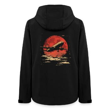 Airplane Vaporwave - Women’s Recycled Softshell Jacket by Stanley/Stella - black - Back - AI Model Female 172 light (172cm)