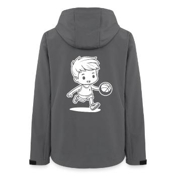 Dessin de basket-ball - Veste softshell femme recyclée Stanley/Stella - charbon - Dos - AI Model Female 172 light (172cm)