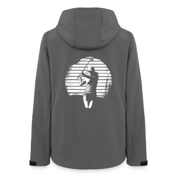 Golferin Skizze - Frauen Recycelte Softshelljacke von Stanley/Stella - Anthrazit - Hinten - AI Model Female 172 light (172cm)