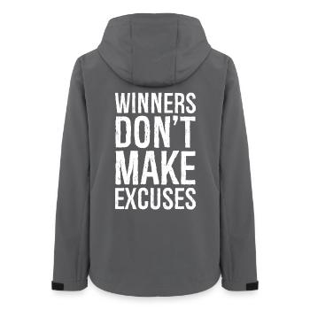 winners don't make excuses - Women’s Recycled Softshell Jacket by Stanley/Stella - anthracite - Back - AI Model Female 172 light (172cm)