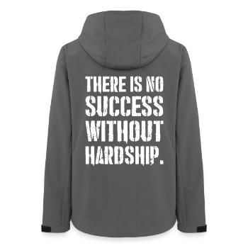 there is no success without hardship - Frauen Recycelte Softshelljacke von Stanley/Stella - Anthrazit - Hinten - AI Model Female 172 light (172cm)