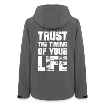 Faites confiance au moment de votre vie - Veste softshell femme recyclée Stanley/Stella - charbon - Dos - AI Model Female 172 light (172cm)