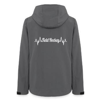 Feldhockey Herzschlag - Frauen Recycelte Softshelljacke von Stanley/Stella - Anthrazit - Hinten - AI Model Female 172 light (172cm)