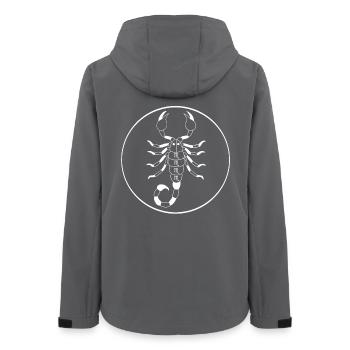 Skorpion Sternzeichen (weiß) - Frauen Recycelte Softshelljacke von Stanley/Stella - Anthrazit - Hinten - AI Model Female 172 light (172cm)
