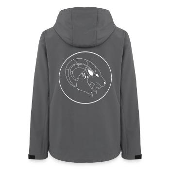 Capricorn Zodiac Sign (White) - Women’s Recycled Softshell Jacket by Stanley/Stella - anthracite - Back - AI Model Female 172 light (172cm)
