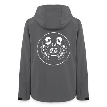Krebs Sternzeichen (weiß) - Frauen Recycelte Softshelljacke von Stanley/Stella - Anthrazit - Hinten - AI Model Female 172 light (172cm)