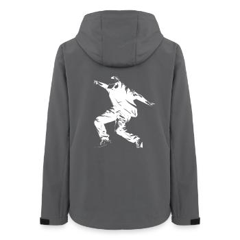 Croquis de breakdance - Veste softshell femme recyclée Stanley/Stella - charbon - Dos - AI Model Female 172 light (172cm)