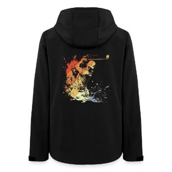 Golfspieler Retro - Frauen Recycelte Softshelljacke von Stanley/Stella - Schwarz - Hinten - AI Model Female 172 light (172cm)