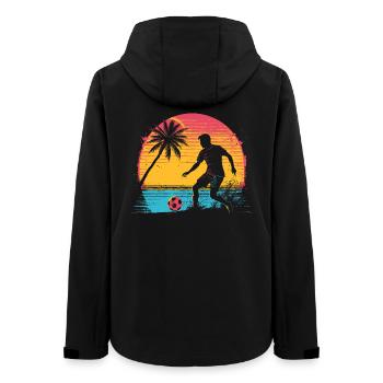 Fußballspieler - Frauen Recycelte Softshelljacke von Stanley/Stella - Schwarz - Hinten - AI Model Female 172 light (172cm)