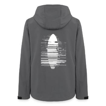 Surfboard Sketch - Women’s Recycled Softshell Jacket by Stanley/Stella - anthracite - Back - AI Model Female 172 light (172cm)