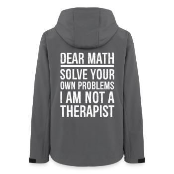 dear math funny shirt - Frauen Recycelte Softshelljacke von Stanley/Stella - Anthrazit - Hinten - AI Model Female 172 light (172cm)