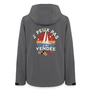 J'peux pas j'ai Vendée Glb - Veste softshell femme recyclée Stanley/Stella - charbon - Dos - AI Model Female 172 light (172cm)