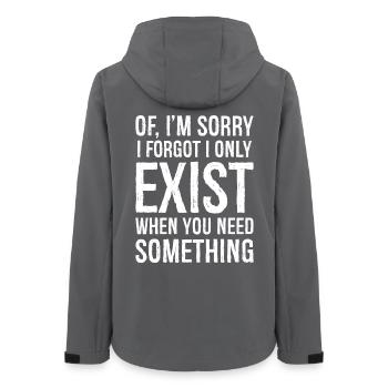 If I'm sorry I forgot I only Exist when you need - Frauen Recycelte Softshelljacke von Stanley/Stella - Anthrazit - Hinten - AI Model Female 172 light (172cm)