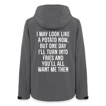 I may look like a potato now but one day - Women’s Recycled Softshell Jacket by Stanley/Stella - anthracite - Back - AI Model Female 172 light (172cm)