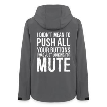 I didn't mean to push all your buttons - Women’s Recycled Softshell Jacket by Stanley/Stella - anthracite - Back - AI Model Female 172 light (172cm)