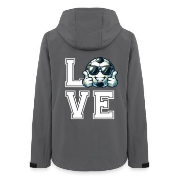Football cool avec des lunettes de soleil - Fan Love - Veste softshell femme recyclée Stanley/Stella - charbon - Dos - AI Model Female 172 light (172cm)