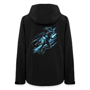 Runner Graphic - Women’s Recycled Softshell Jacket by Stanley/Stella - black - Back - AI Model Female 172 light (172cm)