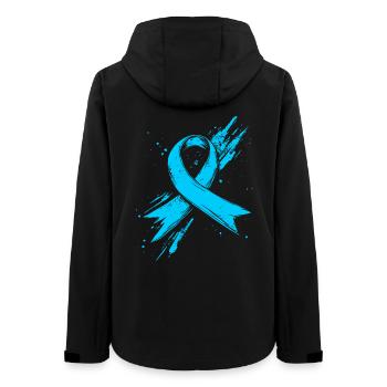 Prostate Cancer Awareness Bow Light Blue - Women’s Recycled Softshell Jacket by Stanley/Stella - black - Back - AI Model Female 172 light (172cm)