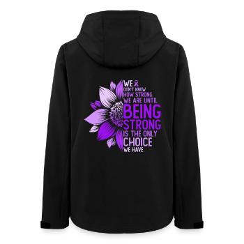 Krebs Bewusstein Sonnenblume Motivation Geschenk - Frauen Recycelte Softshelljacke von Stanley/Stella - Schwarz - Hinten - AI Model Female 172 light (172cm)
