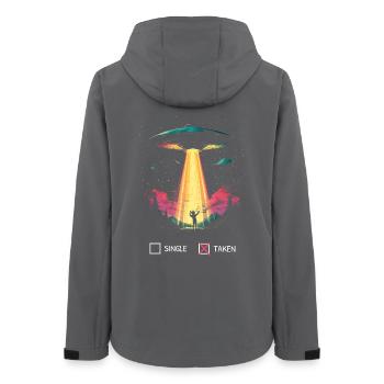 Forgive Valentine's Day Alien-Funny Gift - Women’s Recycled Softshell Jacket by Stanley/Stella - anthracite - Back - AI Model Female 172 light (172cm)