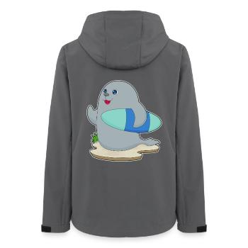 Surf de phoques Surf Surf Surf Été - Veste softshell femme recyclée Stanley/Stella - charbon - Dos - AI Model Female 172 light (172cm)