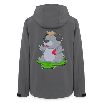 Dog Poker Cartes de poker - Veste softshell femme recyclée Stanley/Stella - charbon - Dos - AI Model Female 172 light (172cm)