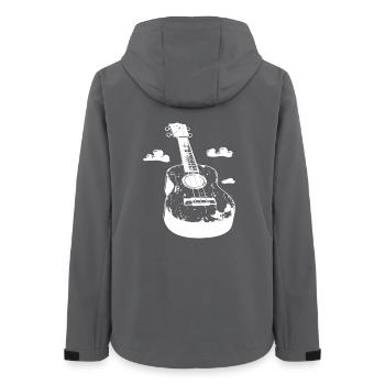 Ukulélé Cartoon Look - Veste softshell femme recyclée Stanley/Stella - charbon - Dos - AI Model Female 172 light (172cm)