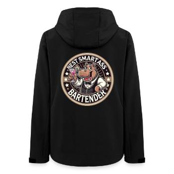 Barman Barman Hippopotame Cadeau Hippopotame - Veste softshell femme recyclée Stanley/Stella - noir - Dos - AI Model Female 172 light (172cm)