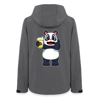 Panda Coffee to go Becher - Frauen Recycelte Softshelljacke von Stanley/Stella - Anthrazit - Hinten - AI Model Female 172 light (172cm)