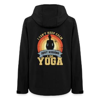 Yoga Joke - Women’s Recycled Softshell Jacket by Stanley/Stella - black - Back - AI Model Female 172 light (172cm)