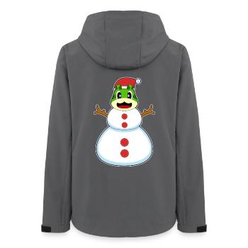 Frosch Weihnachten Schneemann - Frauen Recycelte Softshelljacke von Stanley/Stella - Anthrazit - Hinten - AI Model Female 172 light (172cm)