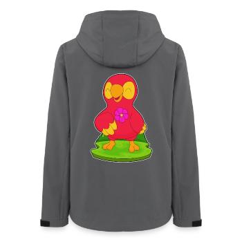 Fleur de perroquet - Veste softshell femme recyclée Stanley/Stella - charbon - Dos - AI Model Female 172 light (172cm)