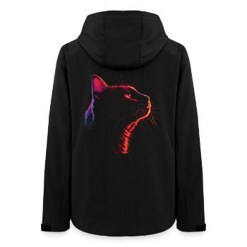 Cat Vintage - Women’s Recycled Softshell Jacket by Stanley/Stella - black - Back - AI Model Female 172 light (172cm)