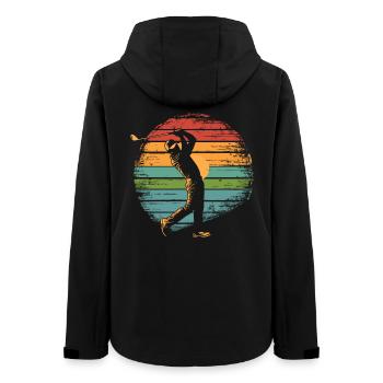 Vintage Golfer - Frauen Recycelte Softshelljacke von Stanley/Stella - Schwarz - Hinten - AI Model Female 172 light (172cm)