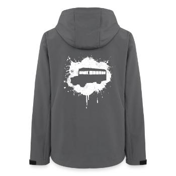 Bus Graffiti - Frauen Recycelte Softshelljacke von Stanley/Stella - Anthrazit - Hinten - AI Model Female 172 light (172cm)
