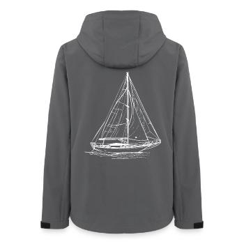 Croquis de navigation - Veste softshell femme recyclée Stanley/Stella - charbon - Dos - AI Model Female 172 light (172cm)