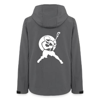 Lacrosse Player Logo - Women’s Recycled Softshell Jacket by Stanley/Stella - anthracite - Back - AI Model Female 172 light (172cm)