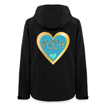 HEART YOGA CROWN - Women’s Recycled Softshell Jacket by Stanley/Stella - black - Back - AI Model Female 172 light (172cm)