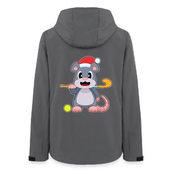 Mouse Christmas Field Hockey - Women’s Recycled Softshell Jacket by Stanley/Stella - anthracite - Back - AI Model Female 172 light (172cm)
