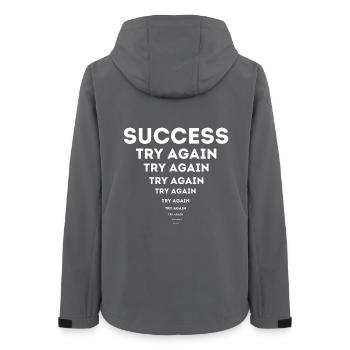 Succès répété T-shirt de motivation drôle - Veste softshell femme recyclée Stanley/Stella - charbon - Dos - AI Model Female 172 light (172cm)