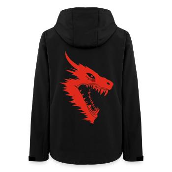 Angriff des roten Drachen - Frauen Recycelte Softshelljacke von Stanley/Stella - Schwarz - Hinten - AI Model Female 172 light (172cm)