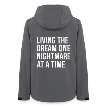 living the dream one nightmare at a time - Frauen Recycelte Softshelljacke von Stanley/Stella - Anthrazit - Hinten - AI Model Female 172 light (172cm)