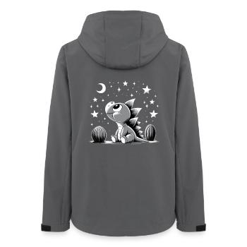 Stegosaurus Baby Dino Babydino Sterne Kaktus - Frauen Recycelte Softshelljacke von Stanley/Stella - Anthrazit - Hinten - AI Model Female 172 light (172cm)