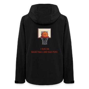 Running on Basketball and Bad Puns - Frauen Recycelte Softshelljacke von Stanley/Stella - Schwarz - Hinten - AI Model Female 172 light (172cm)