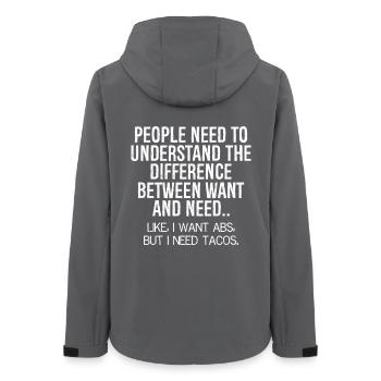people need to understand the difference between - Women’s Recycled Softshell Jacket by Stanley/Stella - anthracite - Back - AI Model Female 172 light (172cm)