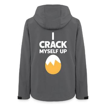 I Crack Myself Up - Women’s Recycled Softshell Jacket by Stanley/Stella - anthracite - Back - AI Model Female 172 light (172cm)